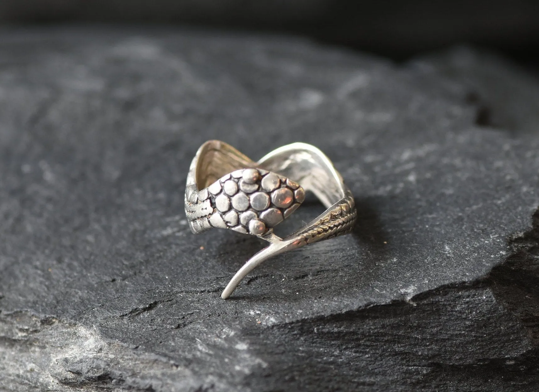 Silver Snake Ring - Silver Python Band - Silver Animal Ring