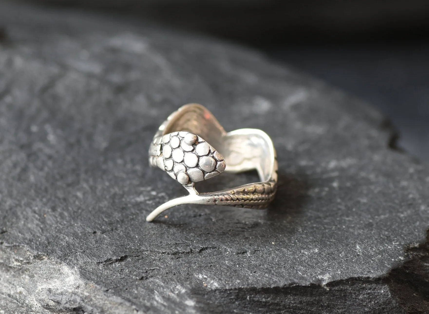 Silver Snake Ring - Silver Python Band - Silver Animal Ring