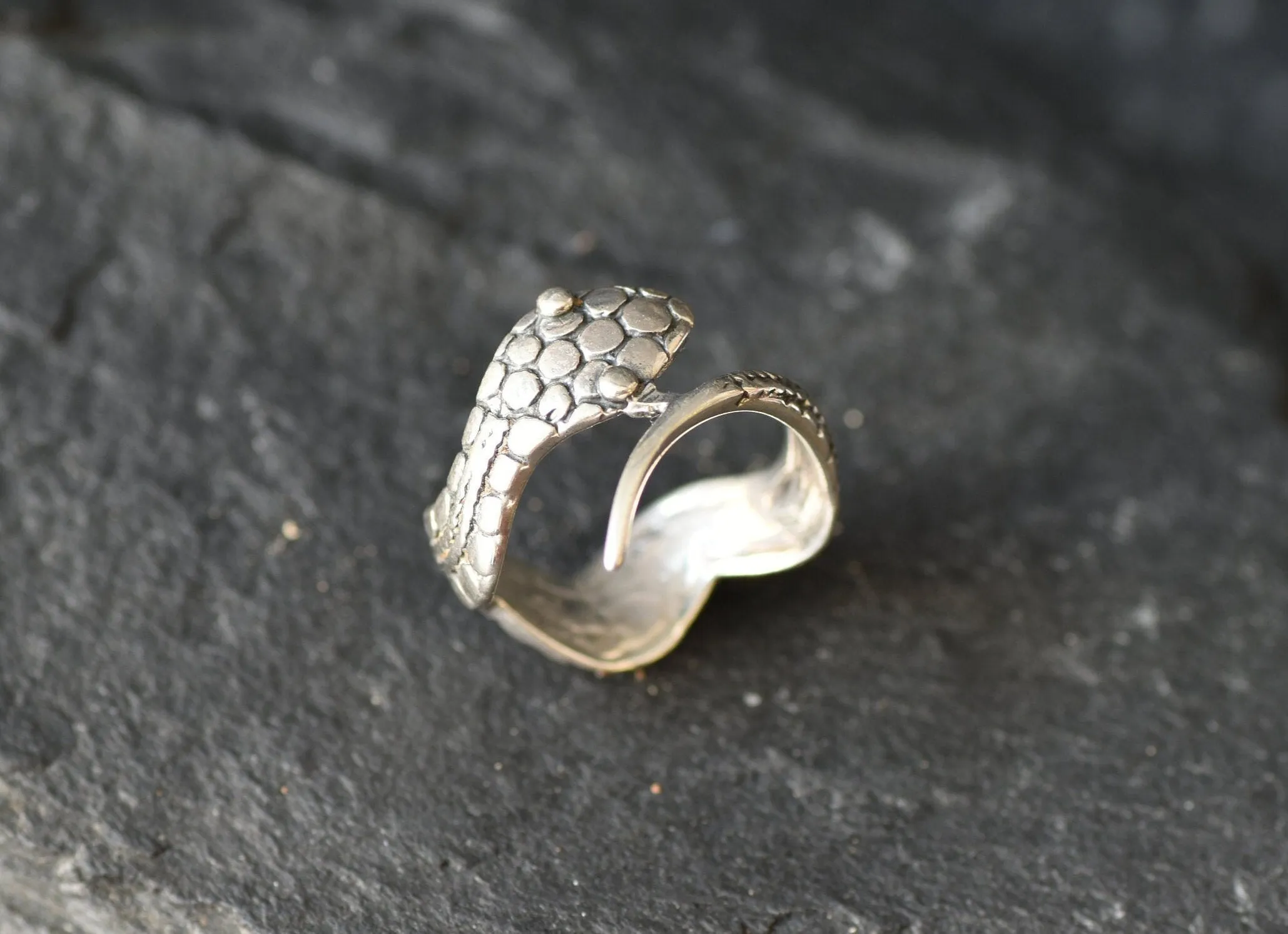 Silver Snake Ring - Silver Python Band - Silver Animal Ring