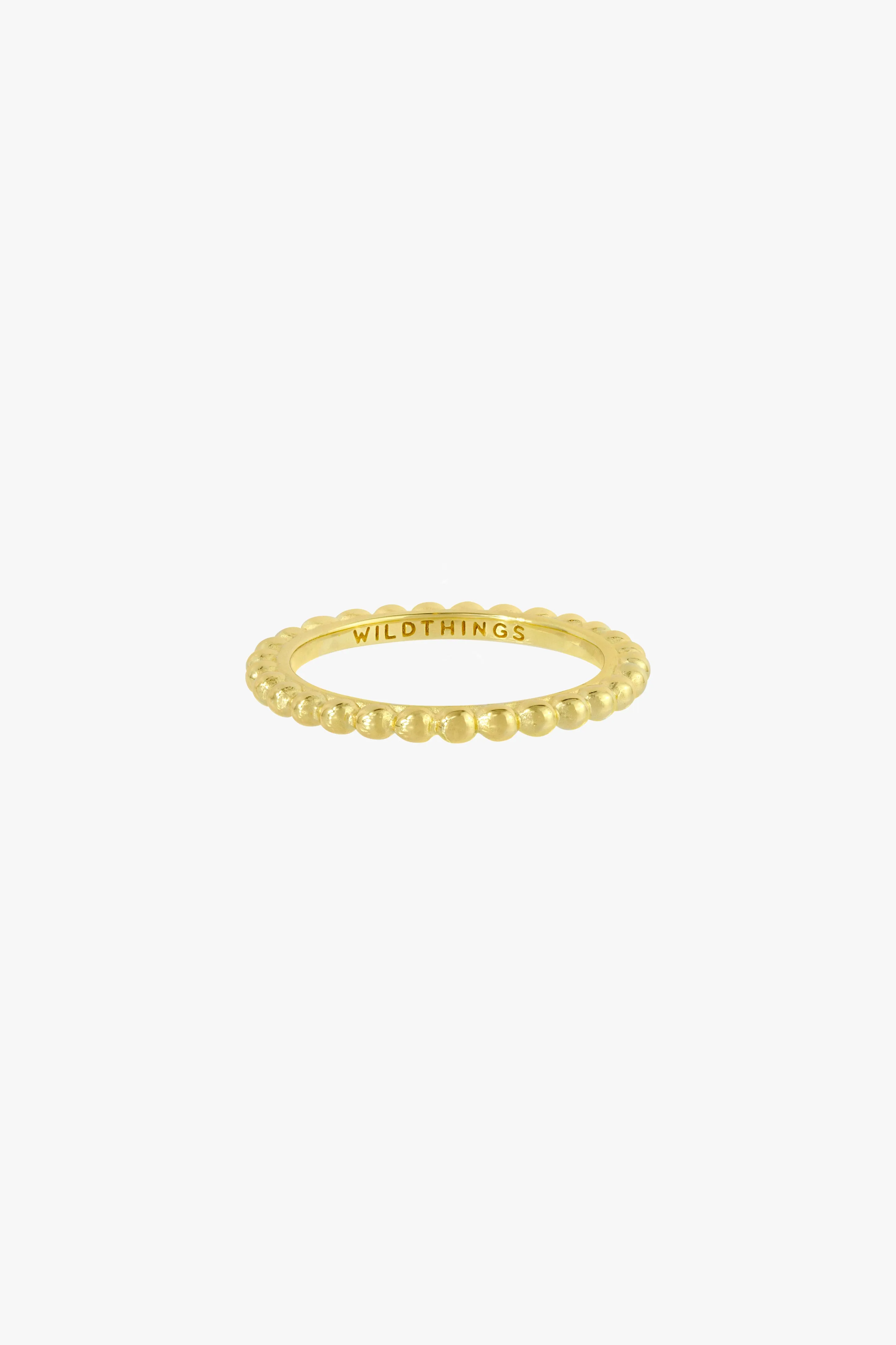 Small dots stacking ring gold plated