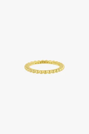 Small dots stacking ring gold plated