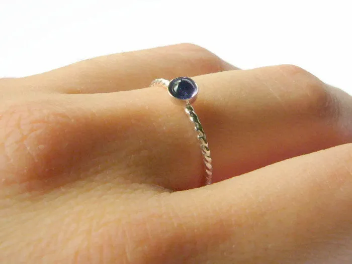 Sterling Silver Iolite Gemstone Ring