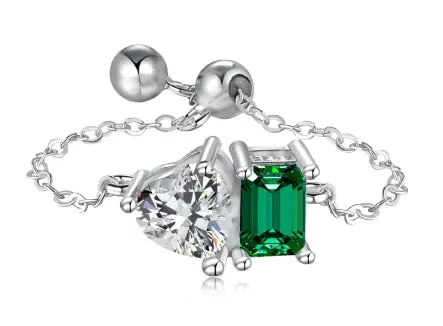 Sterling Silver Prism Fashion All-match Design Ring