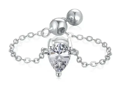 Sterling Silver Prism Fashion All-match Design Ring