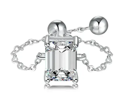 Sterling Silver Prism Fashion All-match Design Ring