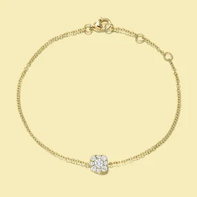 The Alia, Cluster Diamond Cushion Shaped Bracelet