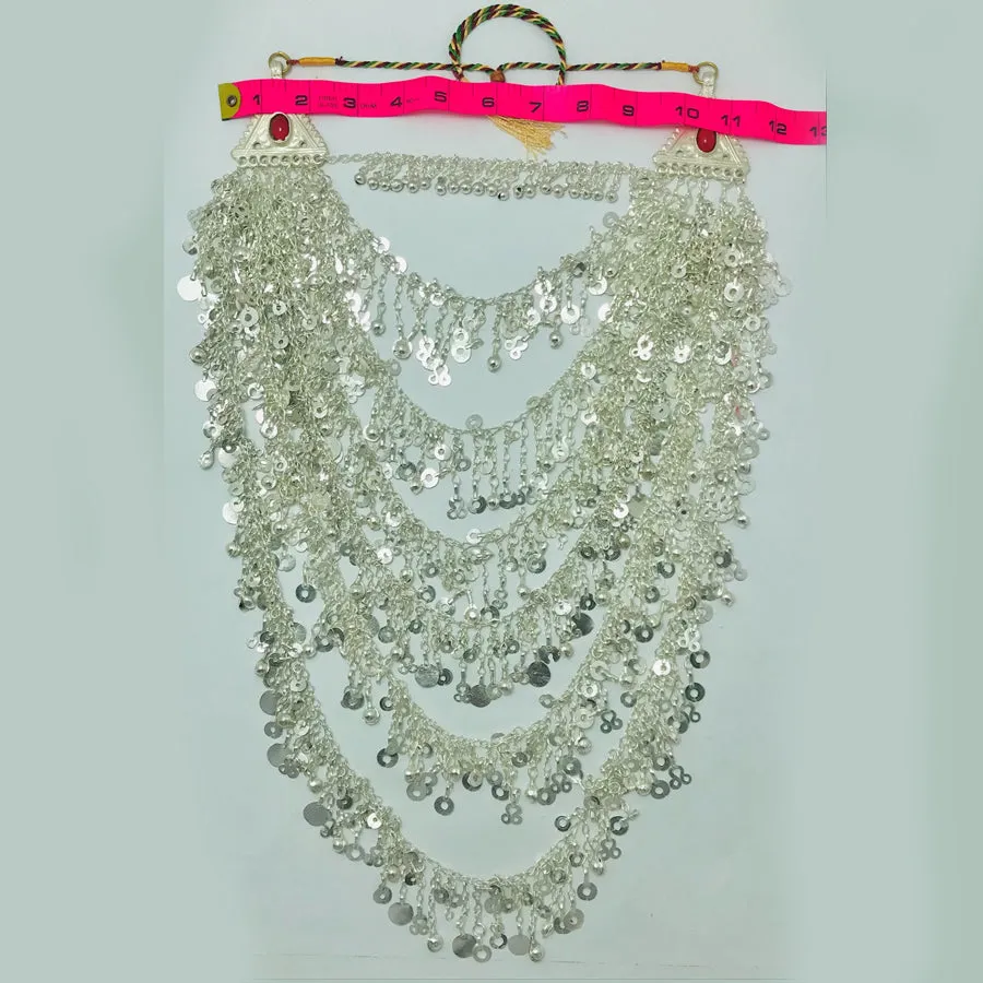 Tribal Multilayers Massive Silver Kuchi Necklace