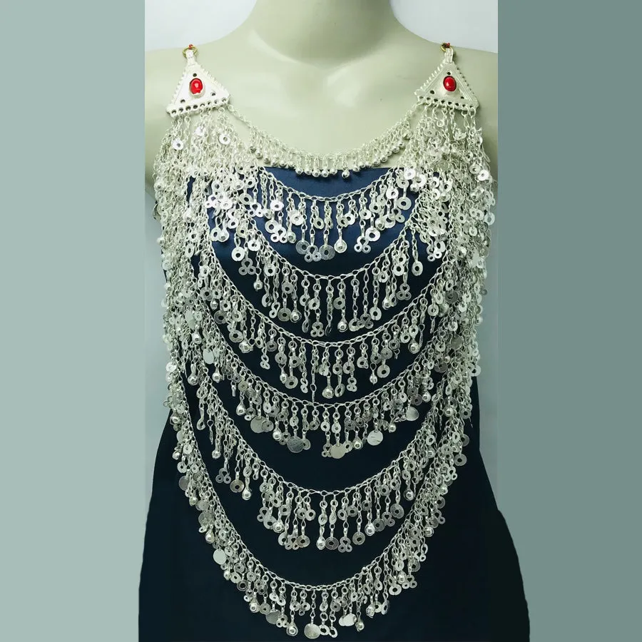 Tribal Multilayers Massive Silver Kuchi Necklace