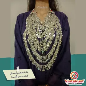 Tribal Multilayers Massive Silver Kuchi Necklace