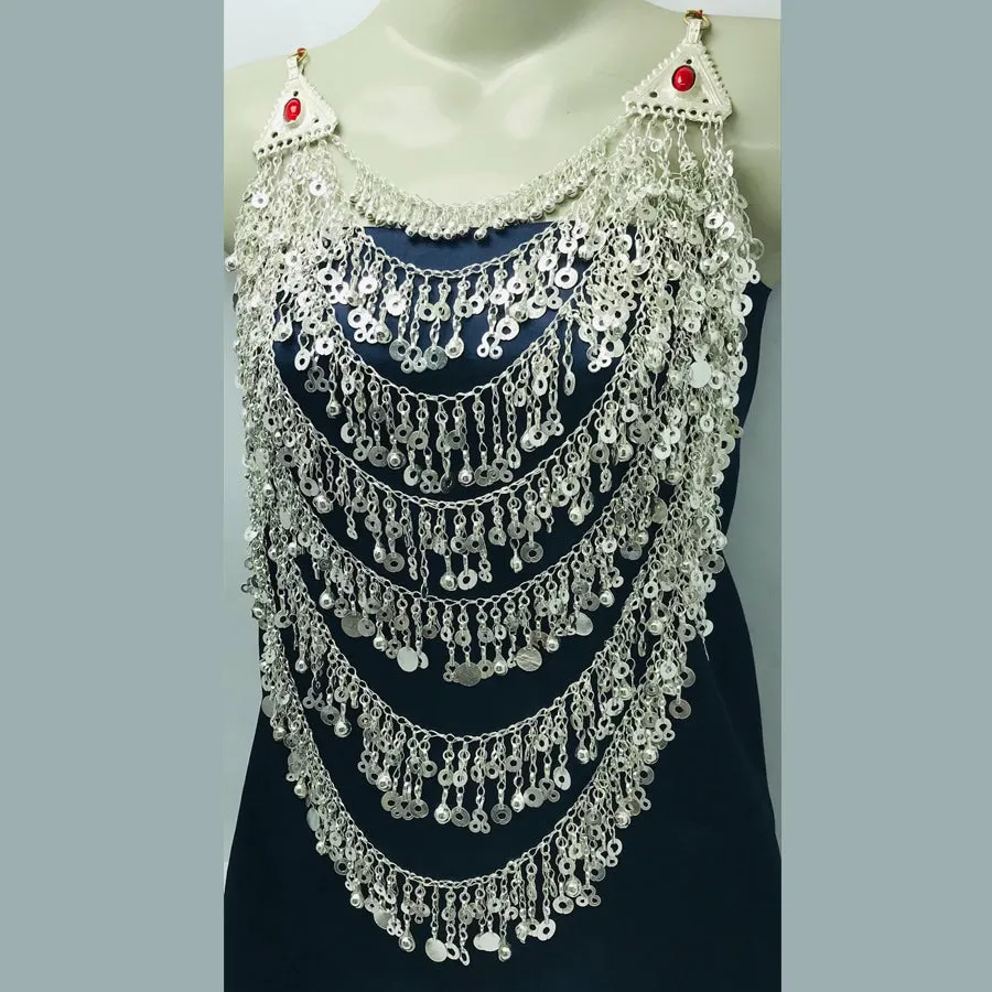 Tribal Multilayers Massive Silver Kuchi Necklace