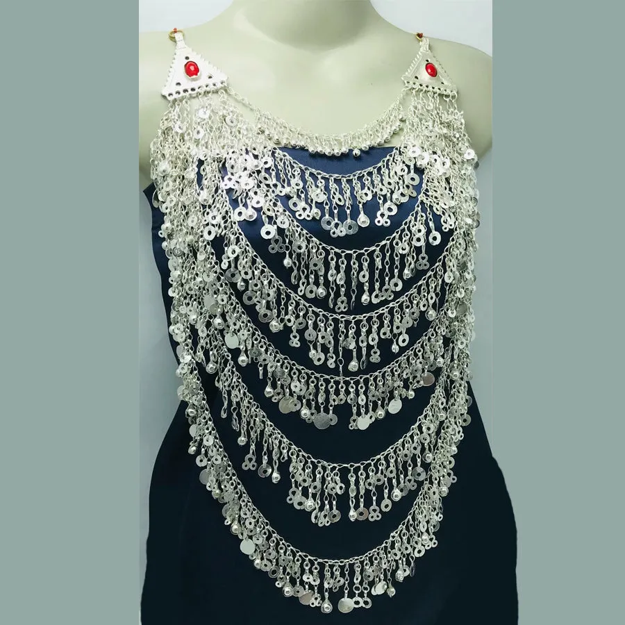 Tribal Multilayers Massive Silver Kuchi Necklace