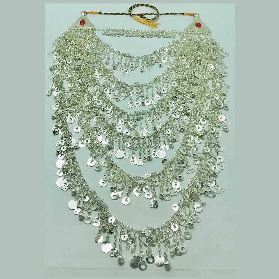 Tribal Multilayers Massive Silver Kuchi Necklace
