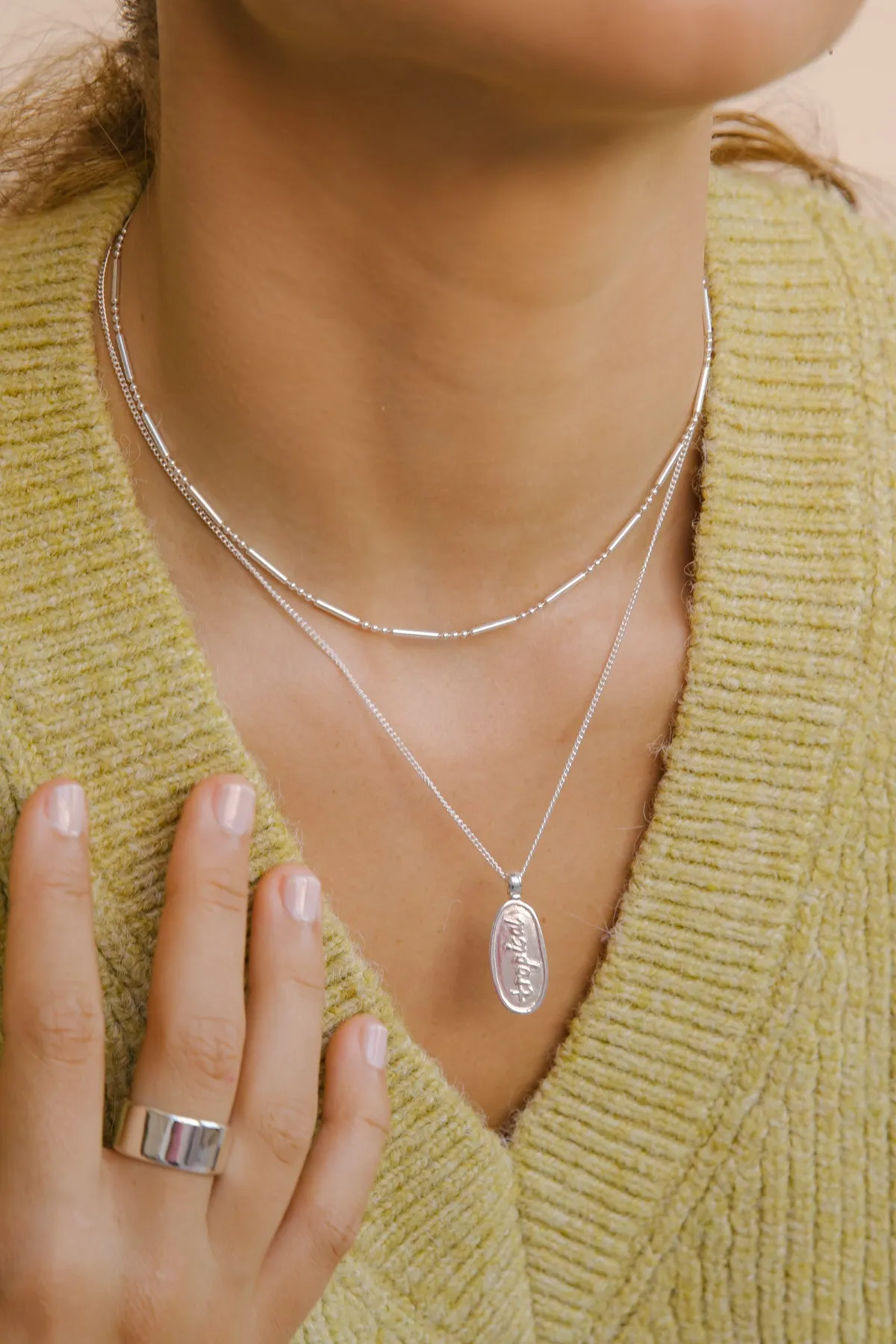 Tropical pendant silver