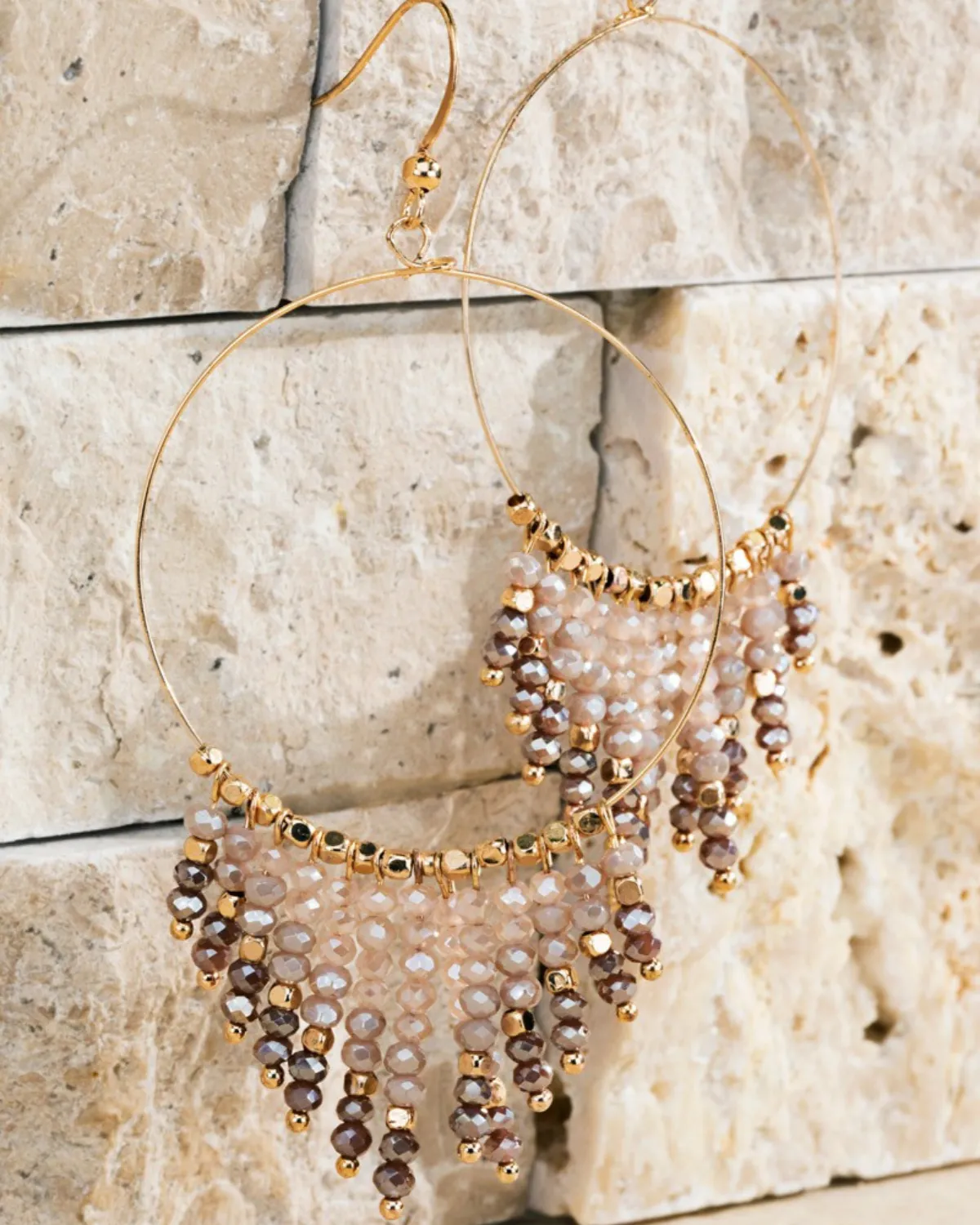 Urbanista Beaded Tassel and Ring Earring - AR3CE2122
