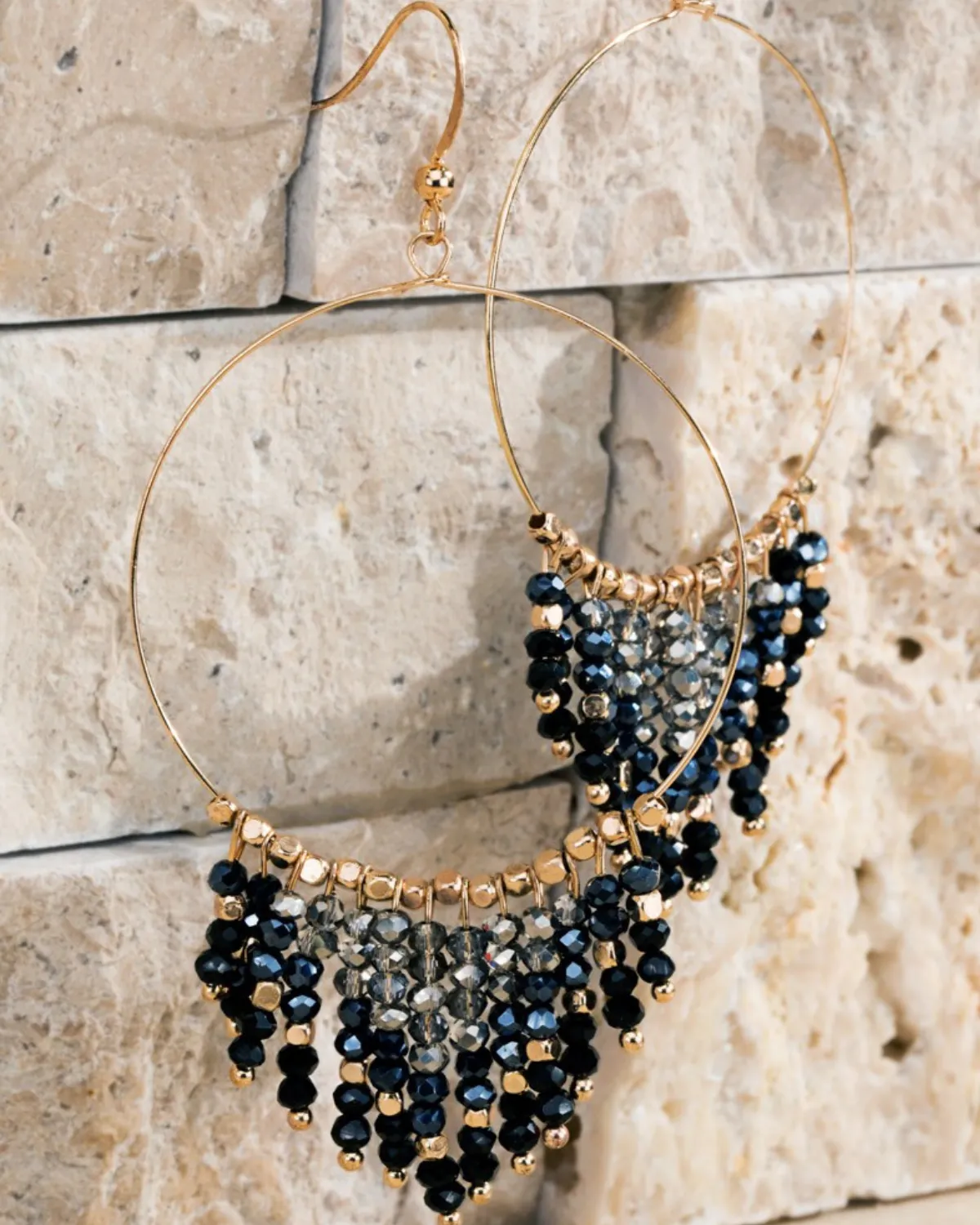 Urbanista Beaded Tassel and Ring Earring - AR3CE2122