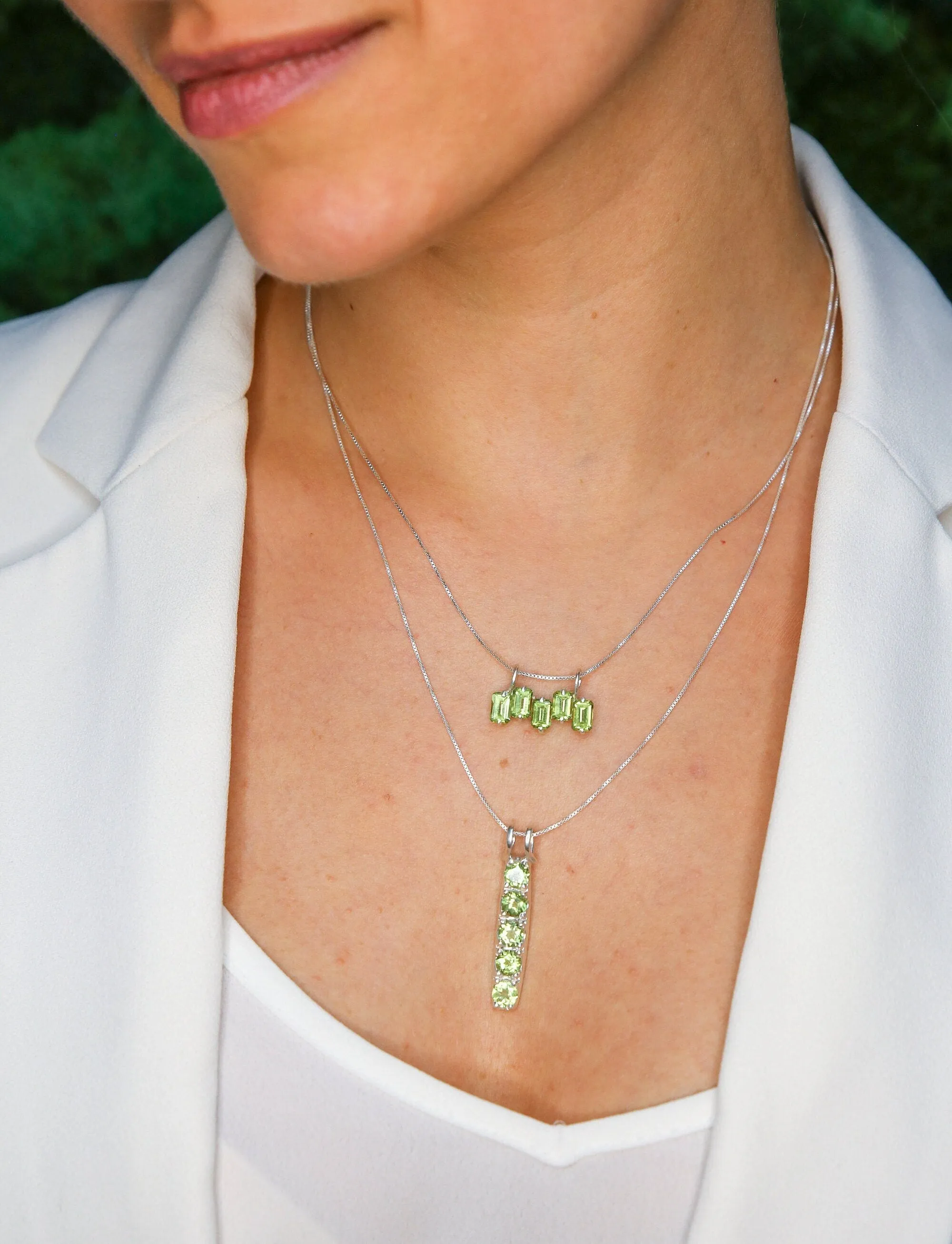 Vertical Citrine Pendant - Natural Citrine Necklace, Yellow Gemstone Pendant