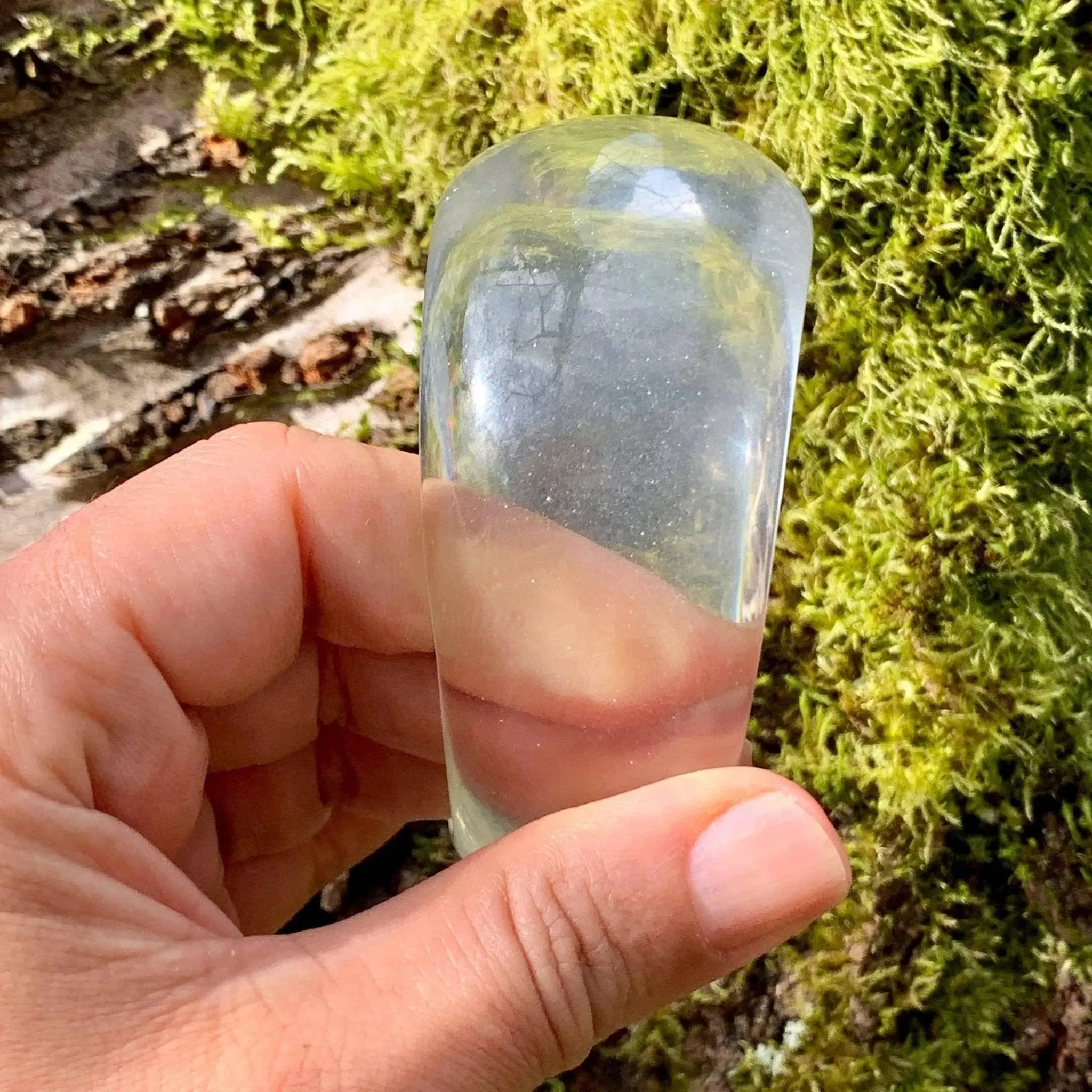 Vintage Transparent Lucite Bangle Freeform Design