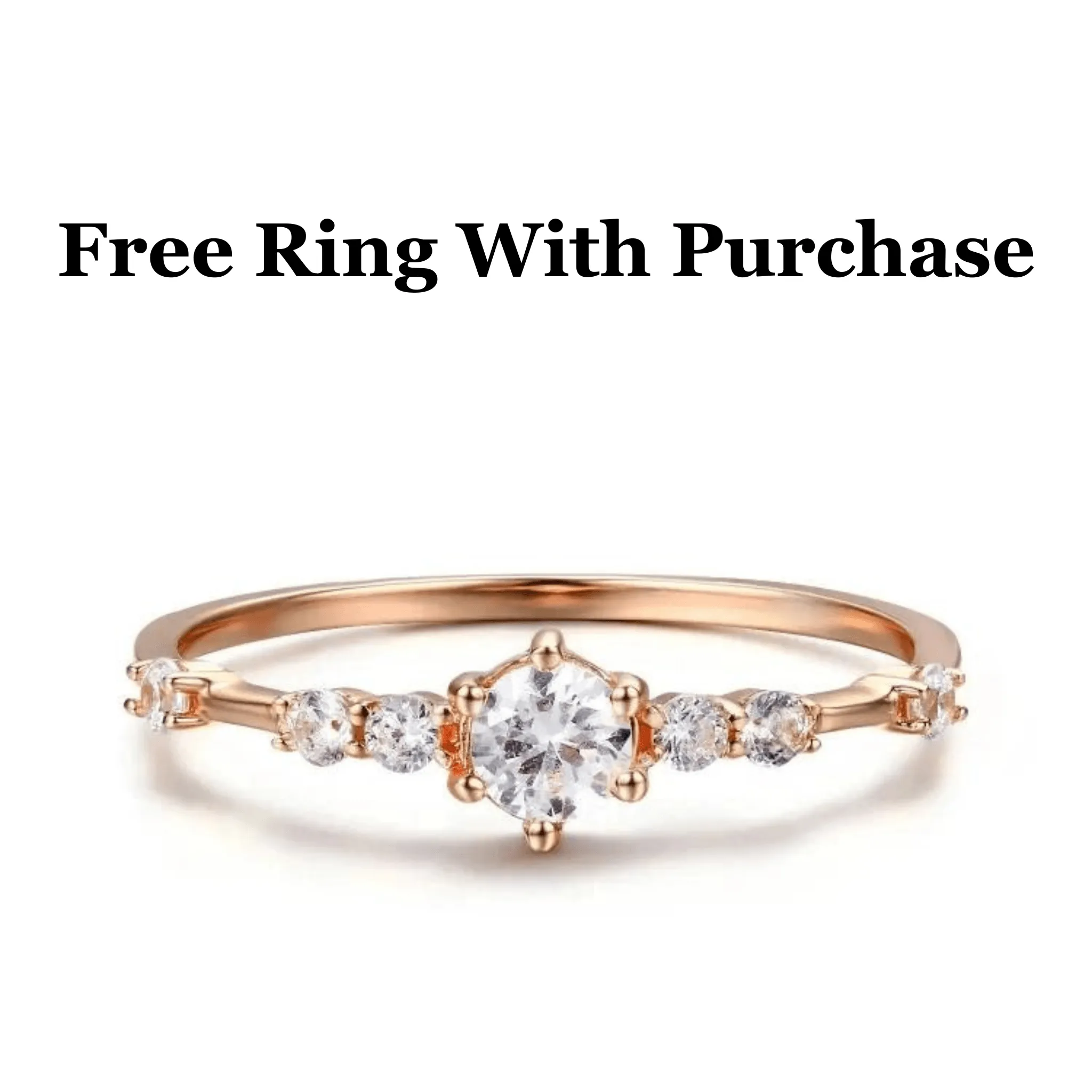 White Sapphire Curved Stackable Ring