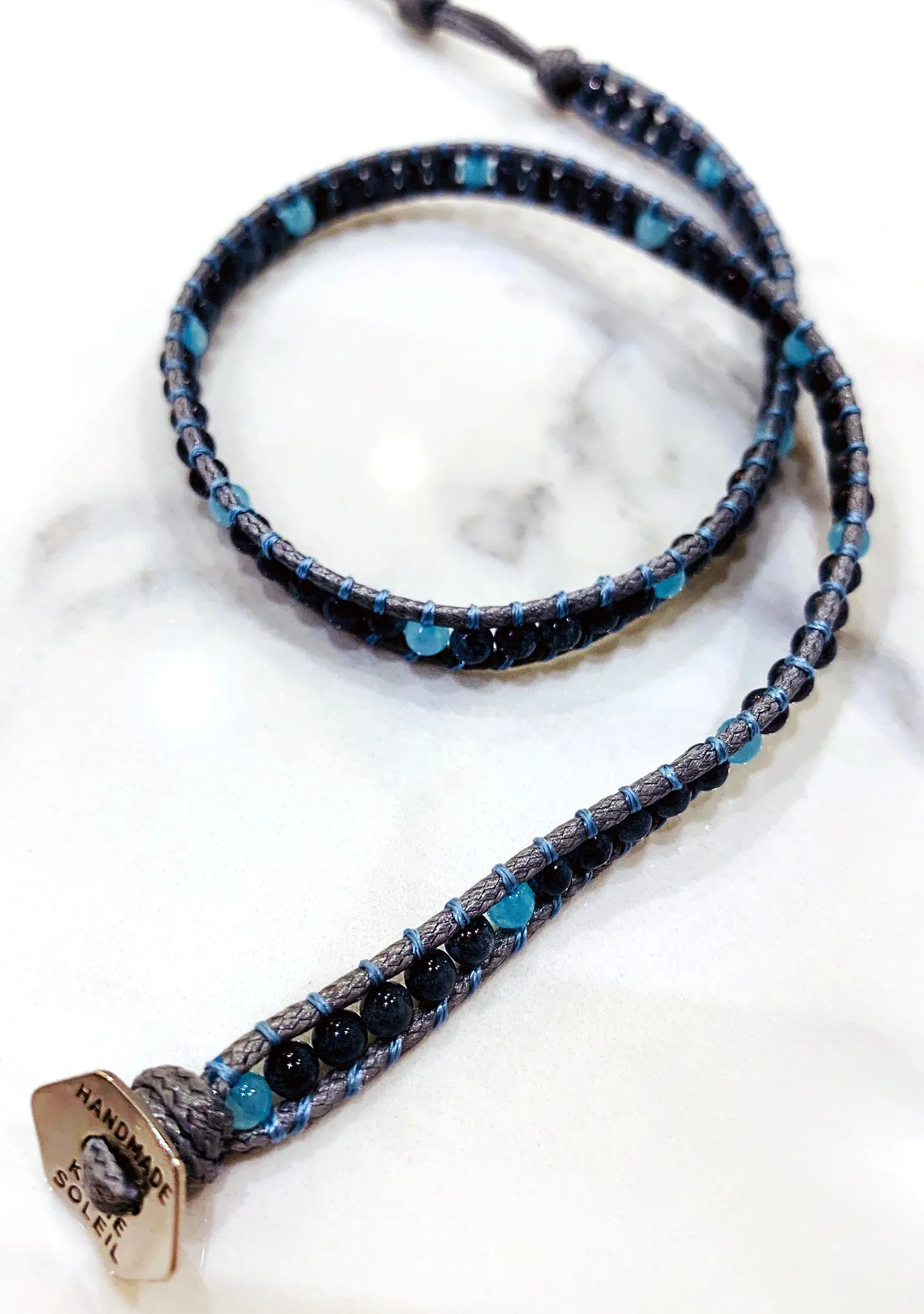 X Katie Soleil Zen Double Wrap Beaded Bracelet