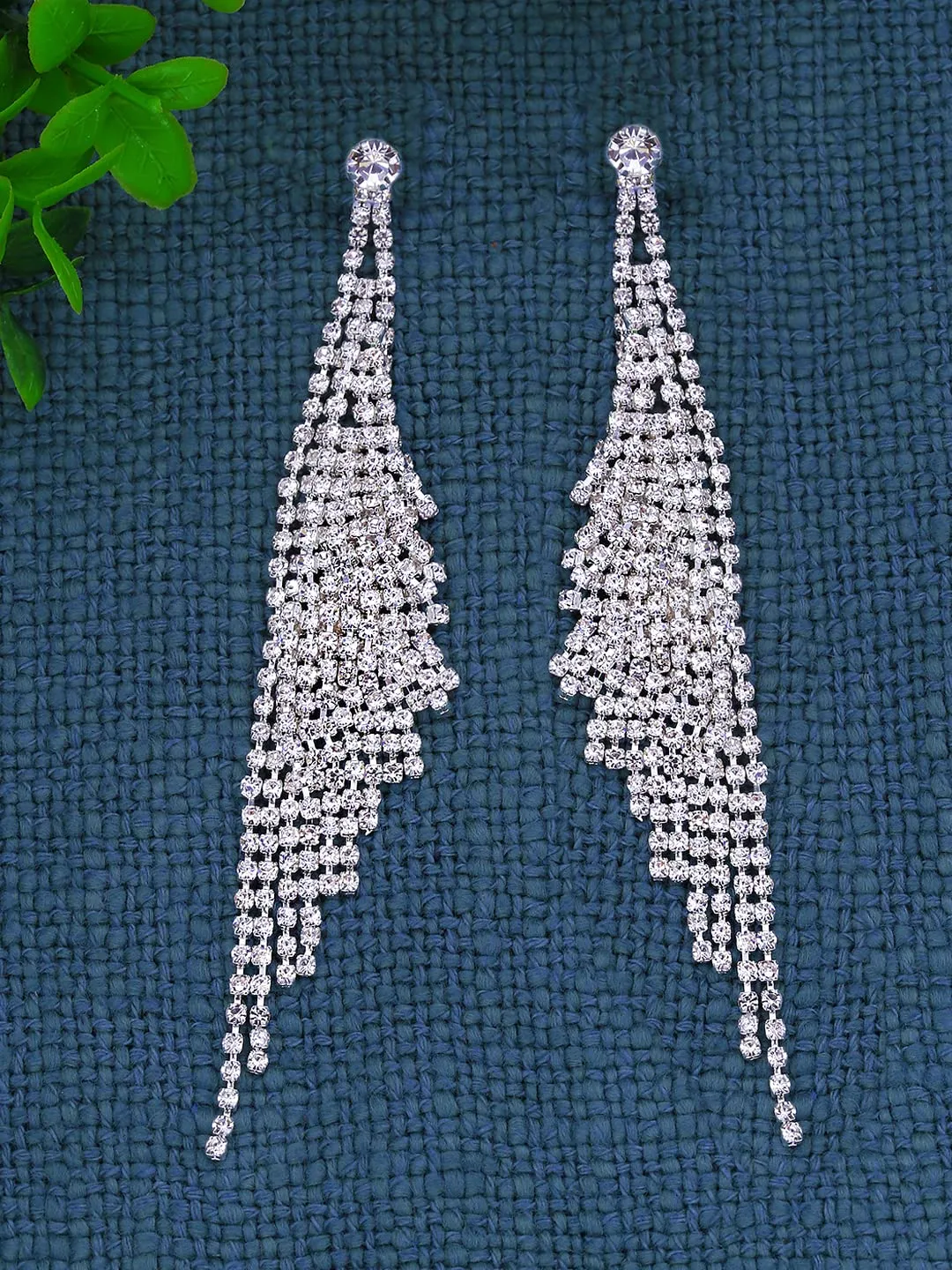 Yellow Chimes Crystal Earrings for Women A5 High Grade Crystal Glamouring Chandelier Long Crystal Danglers Earrings for Women and Girls