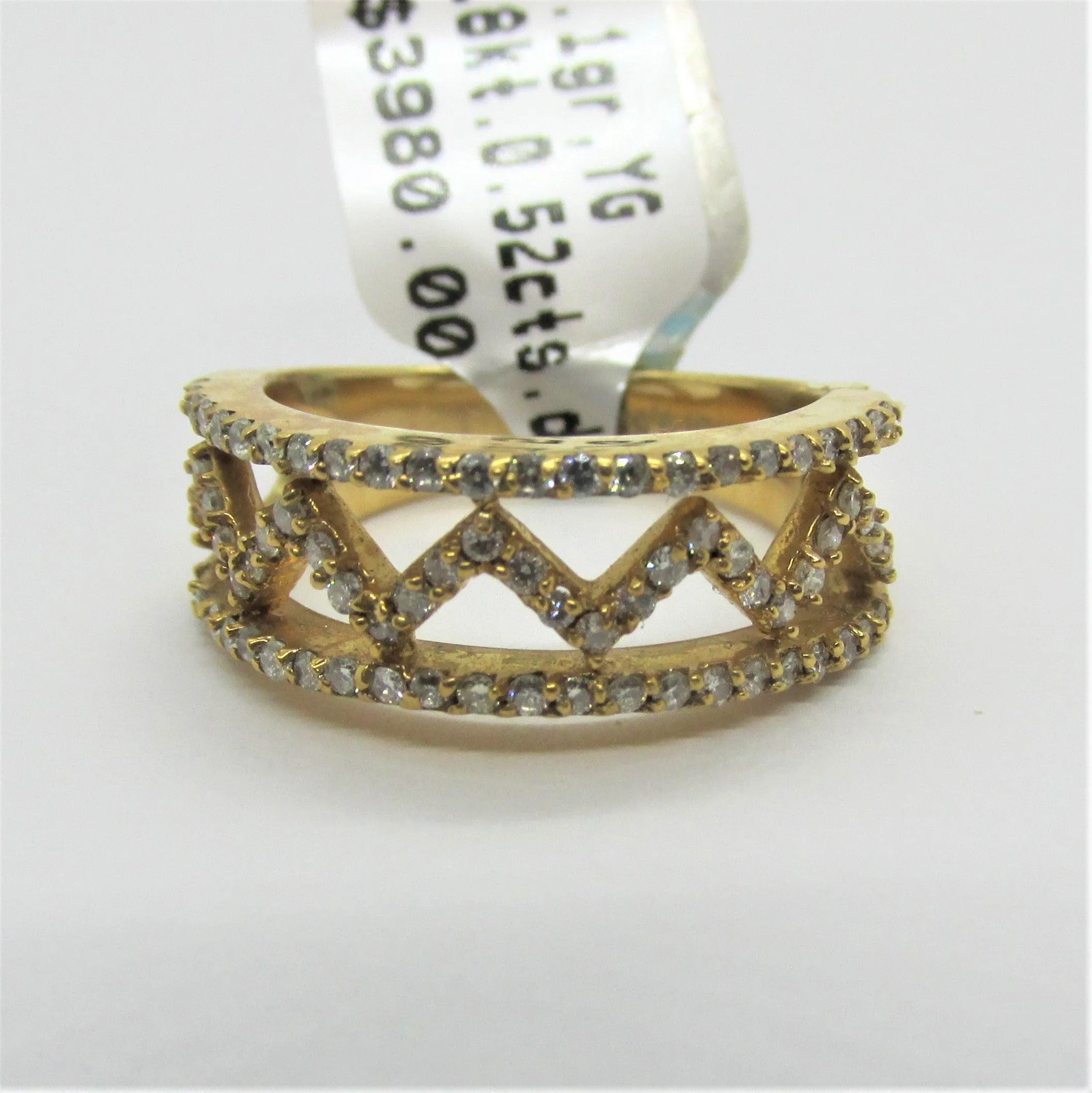 Zig Zag Diamond Band