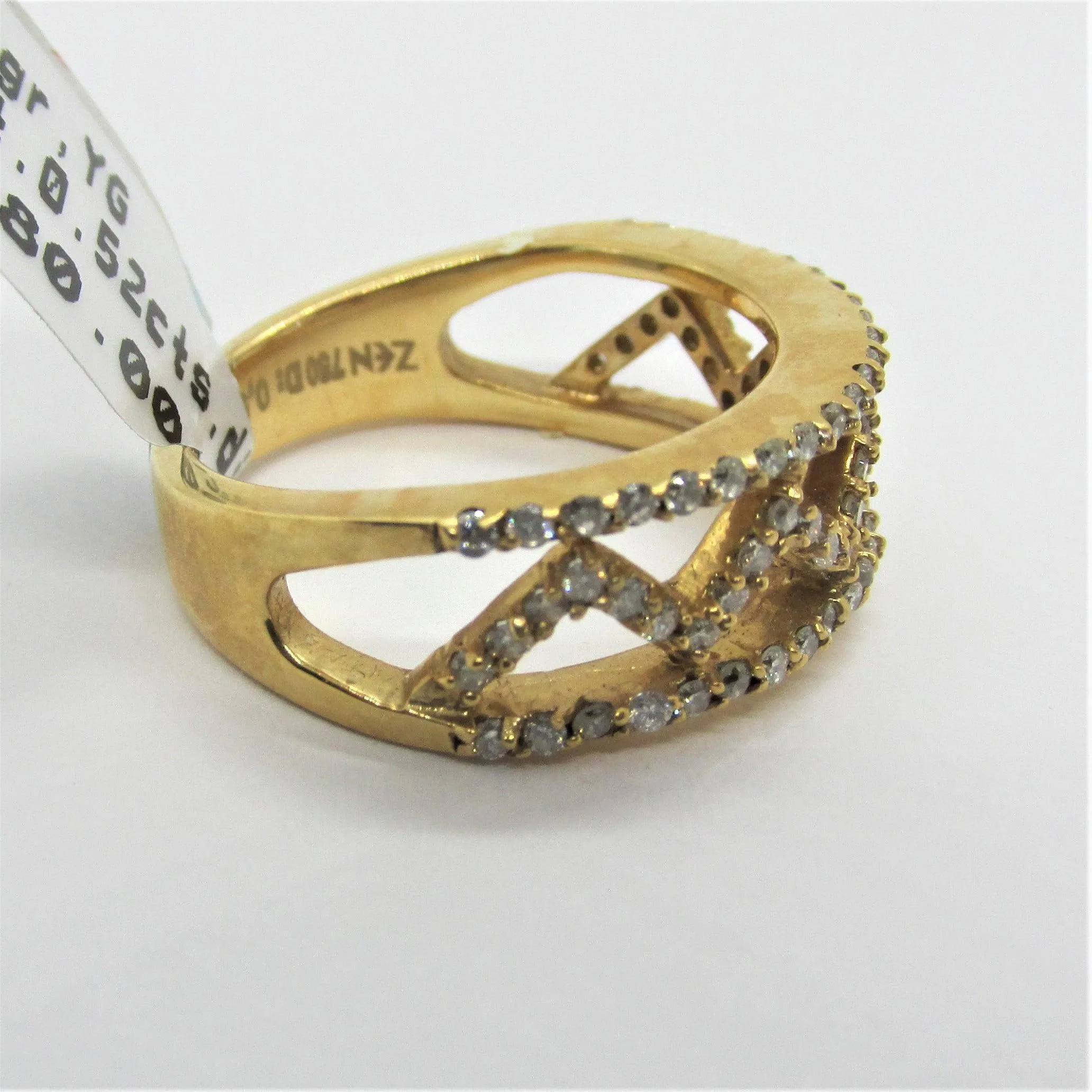 Zig Zag Diamond Band