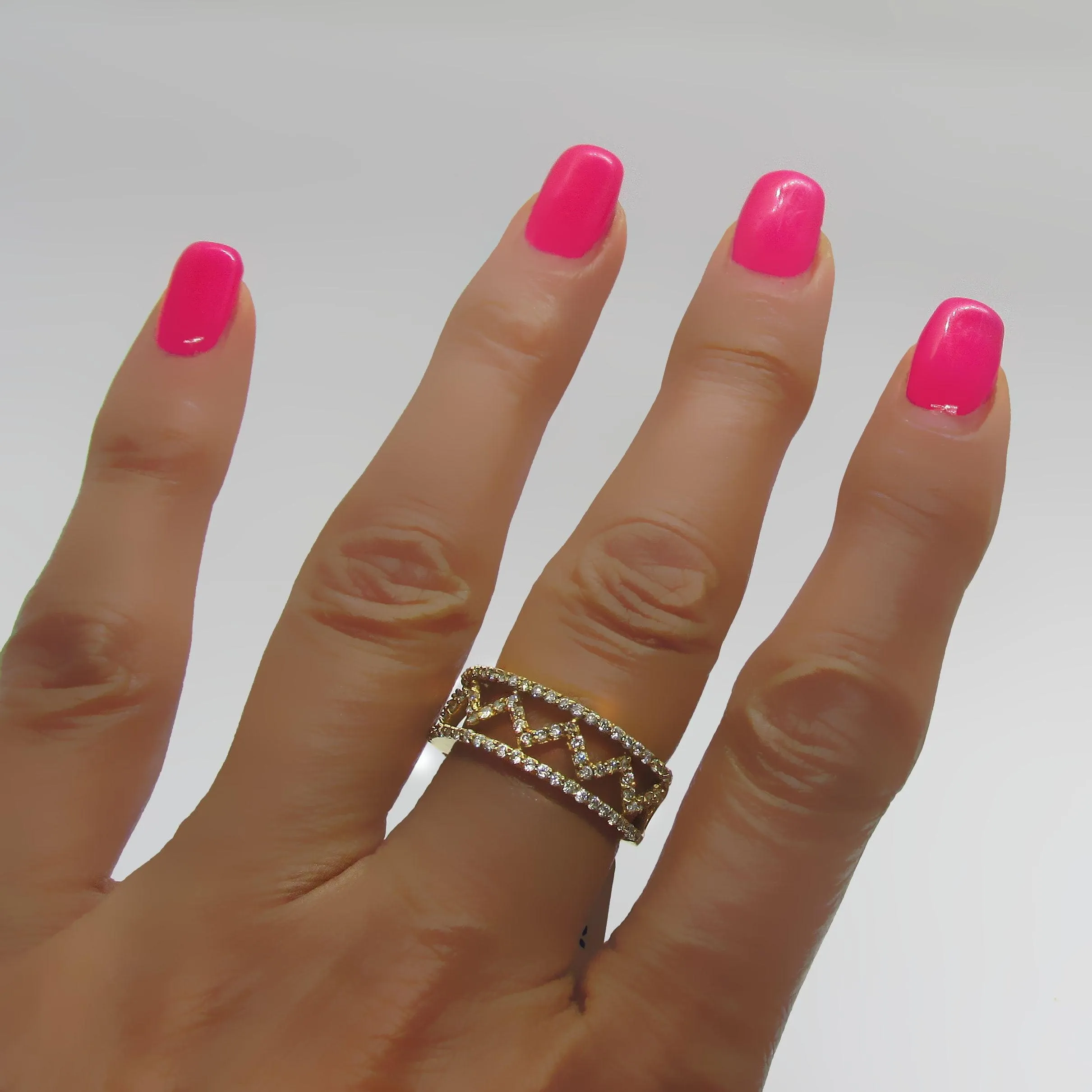 Zig Zag Diamond Band