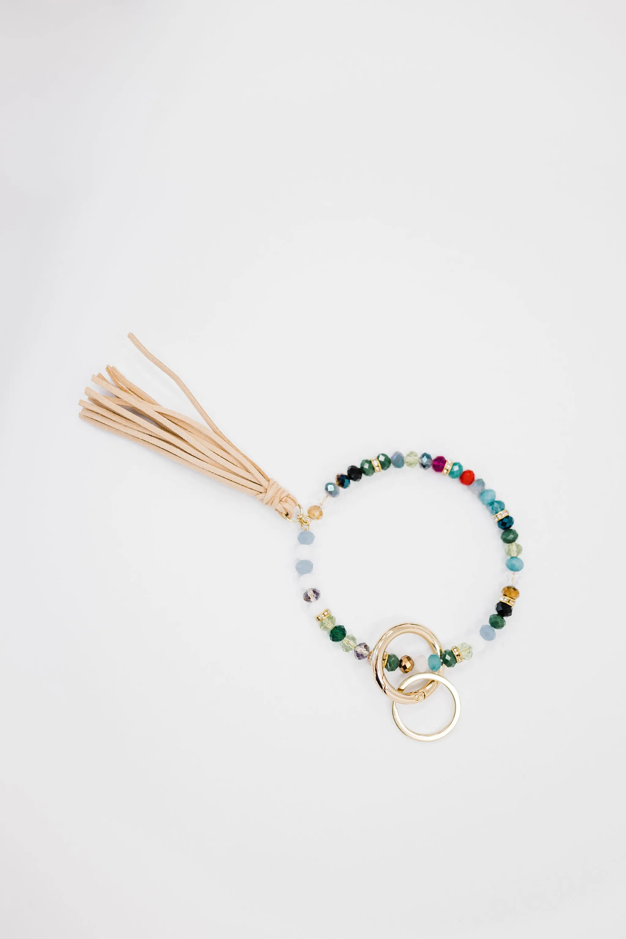 zoey beaded keychain bracelet