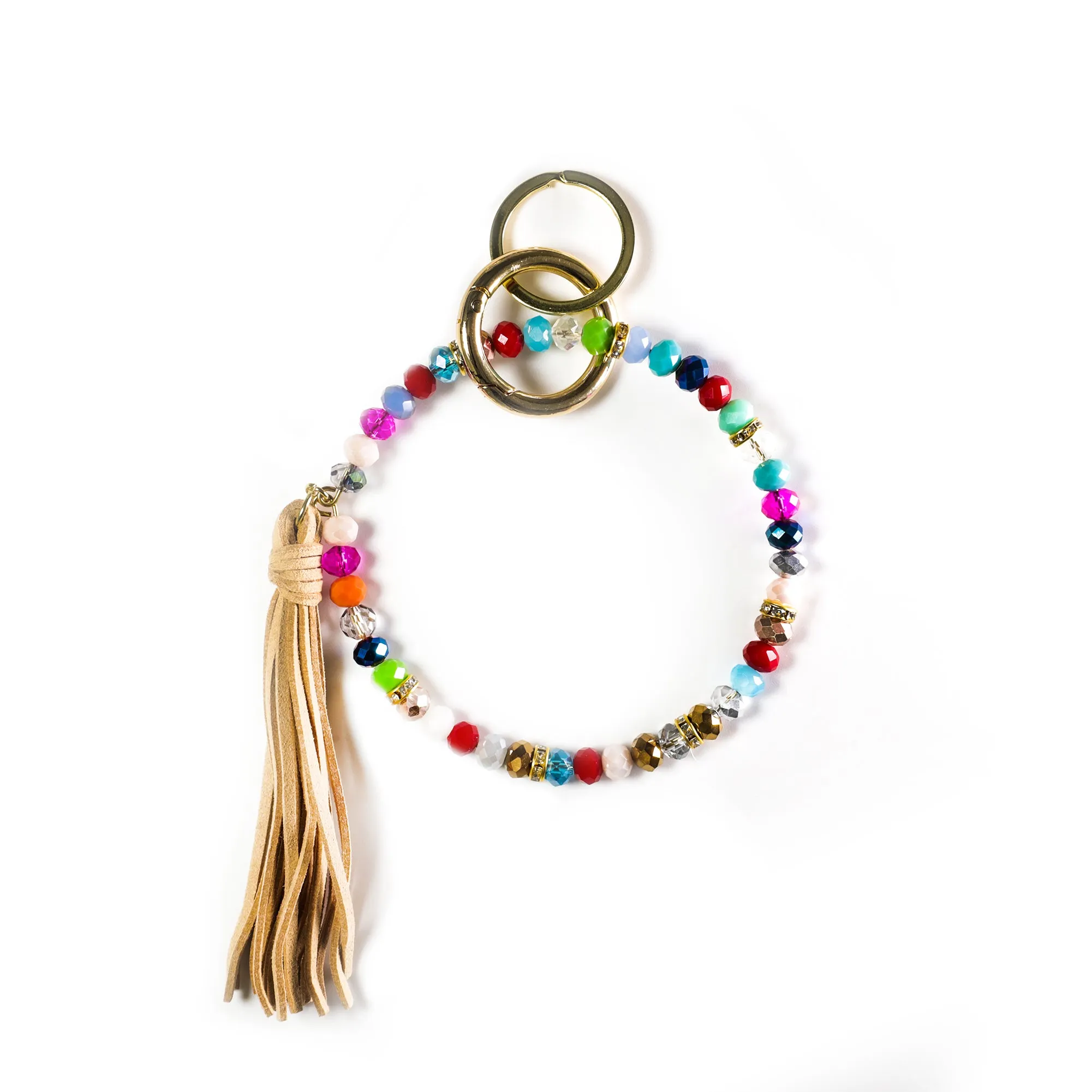 zoey beaded keychain bracelet