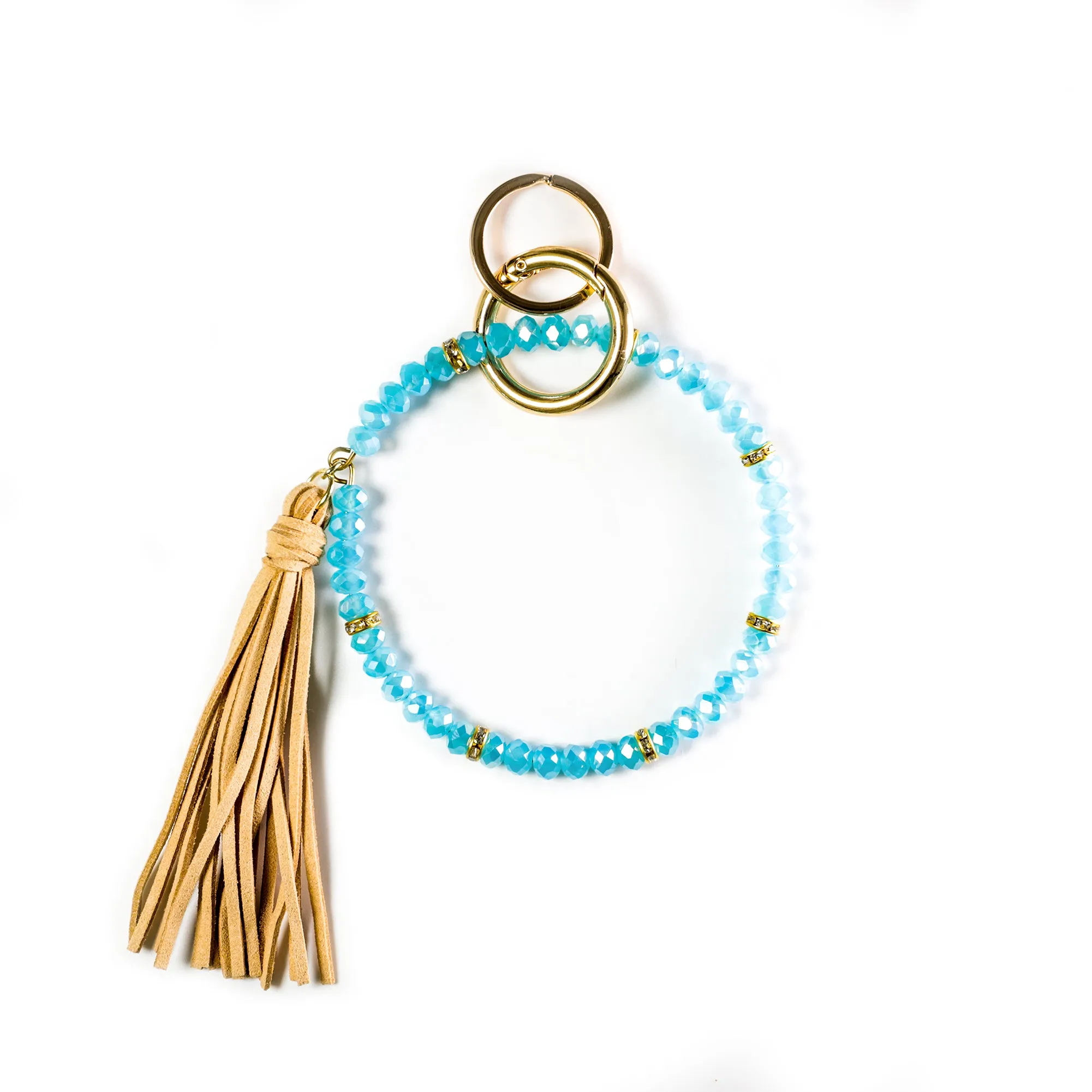 zoey beaded keychain bracelet