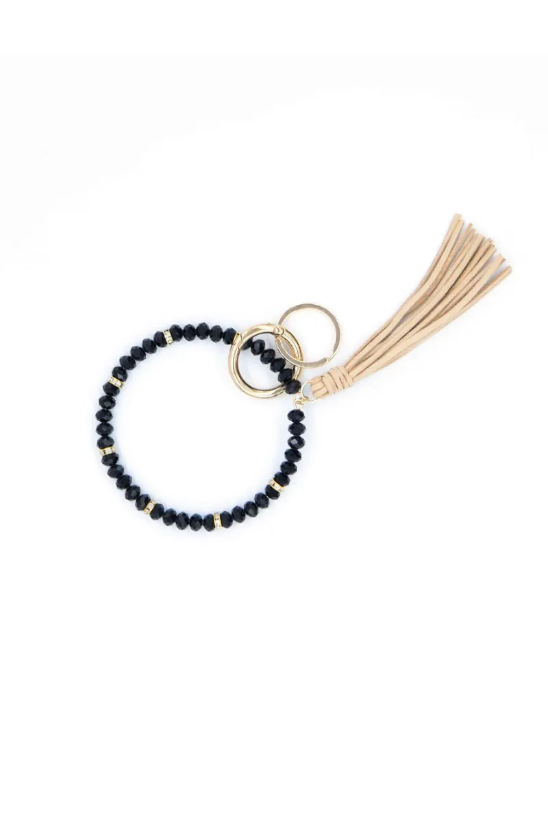 zoey beaded keychain bracelet