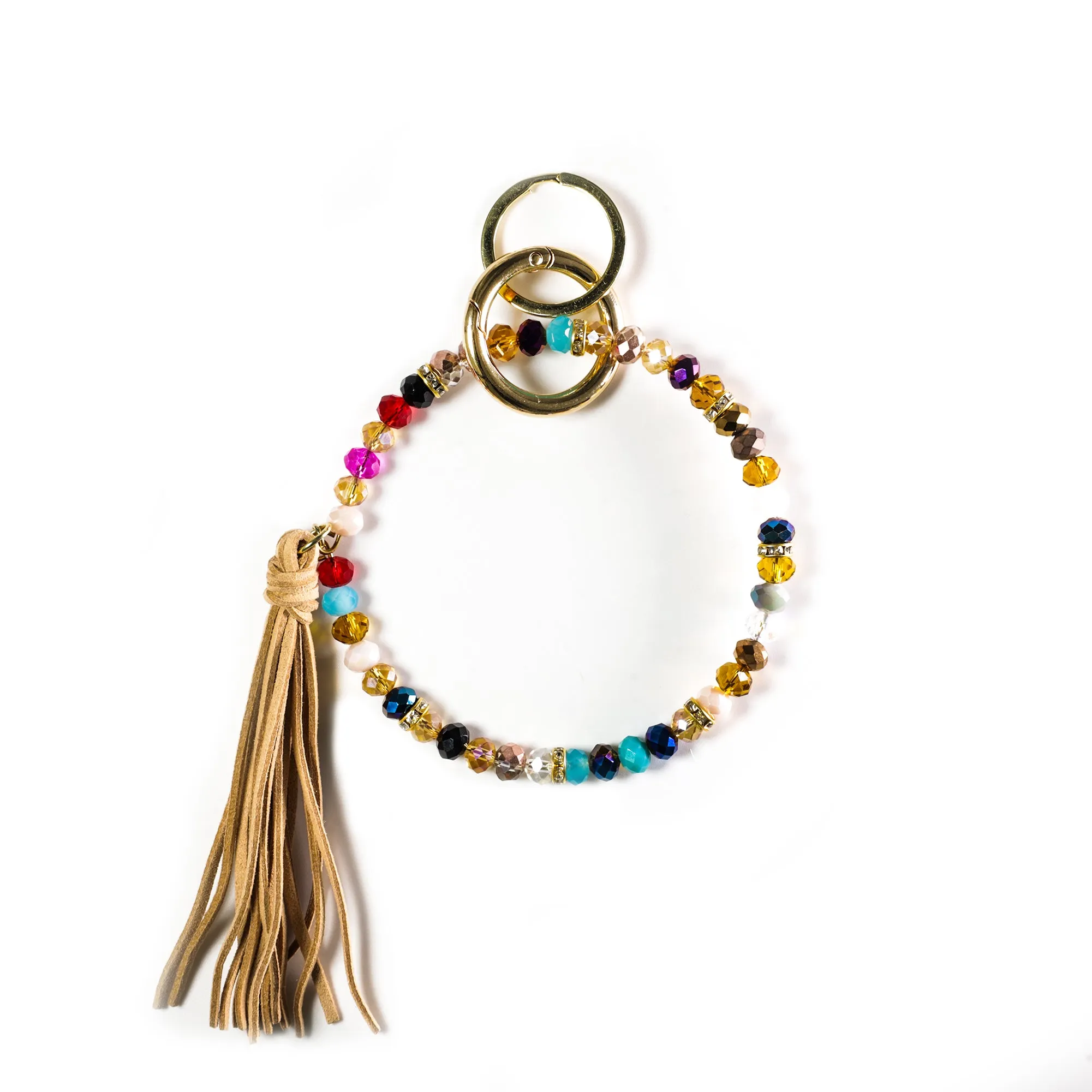 zoey beaded keychain bracelet