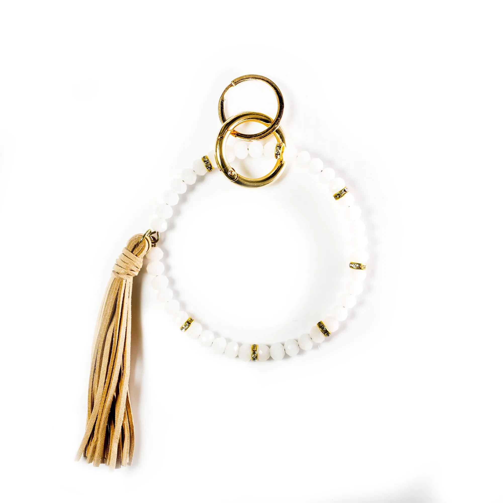 zoey beaded keychain bracelet