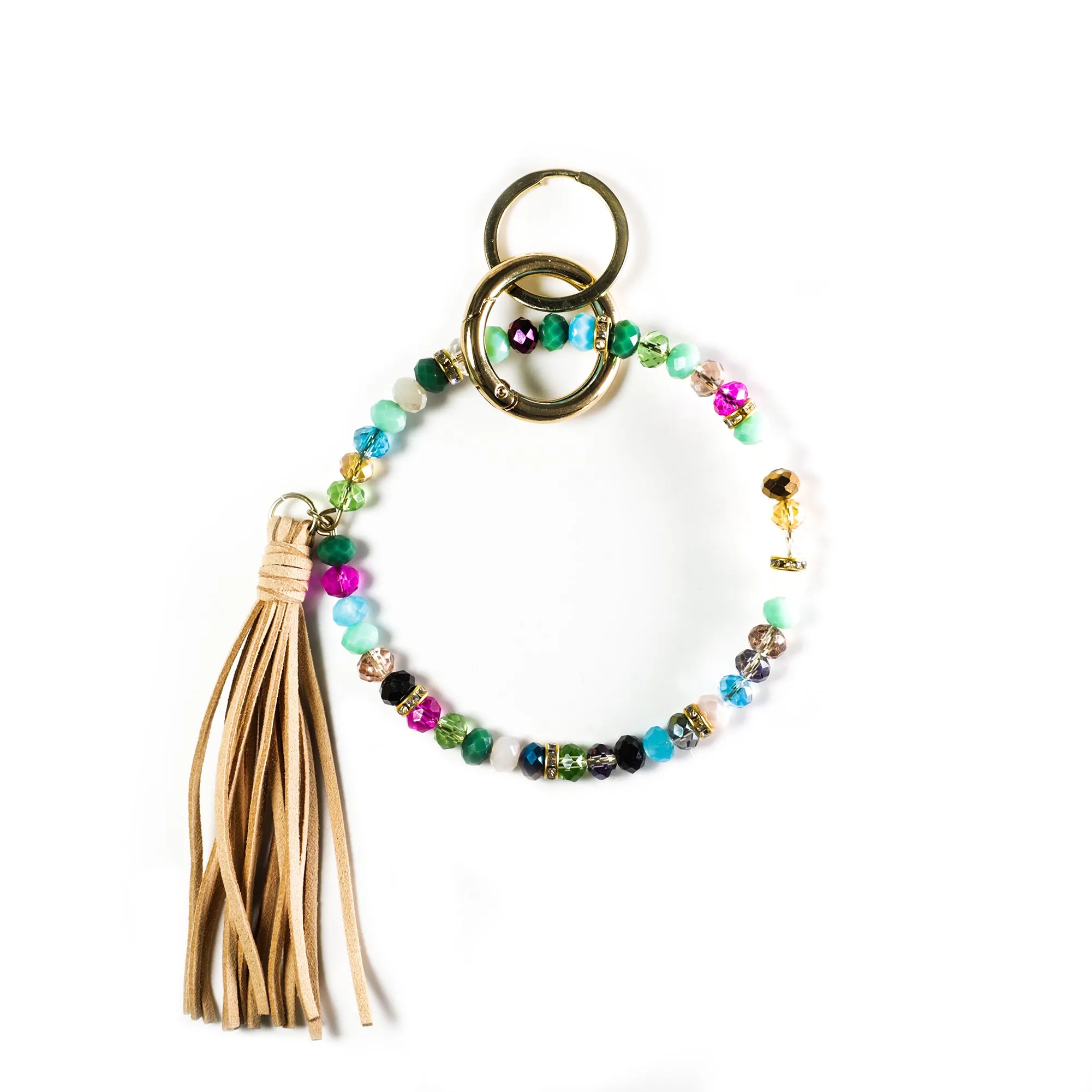 zoey beaded keychain bracelet