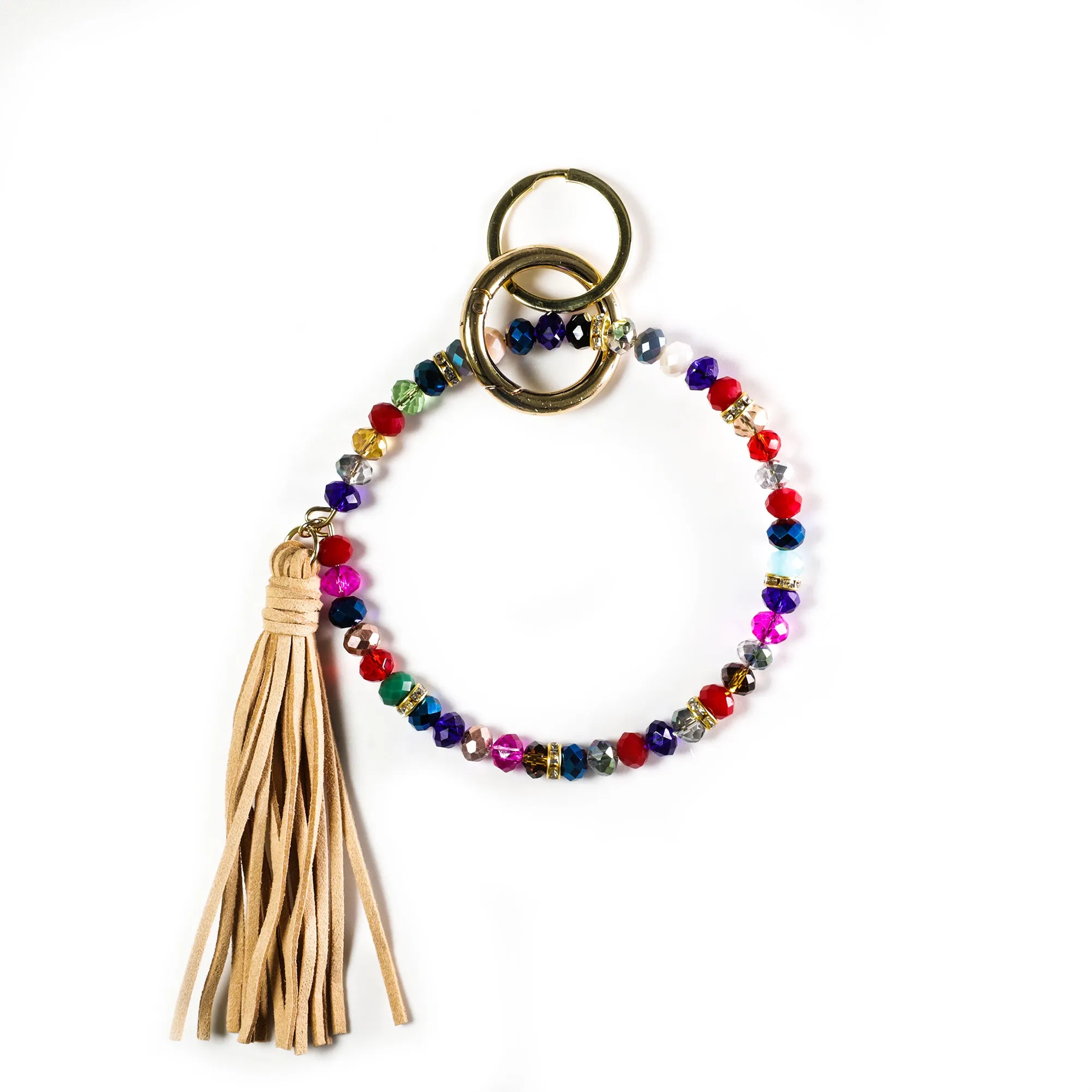 zoey beaded keychain bracelet