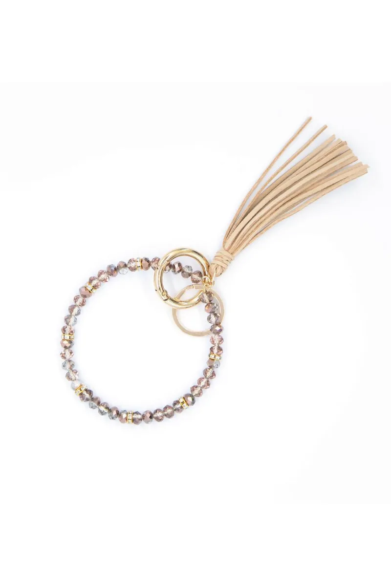 zoey beaded keychain bracelet