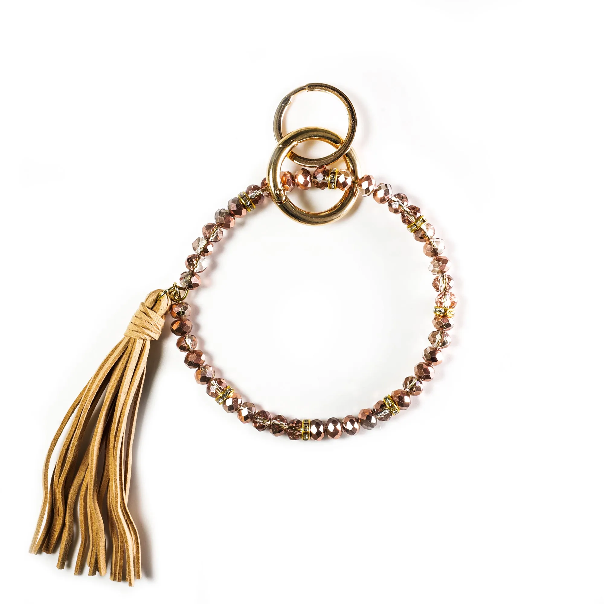 zoey beaded keychain bracelet